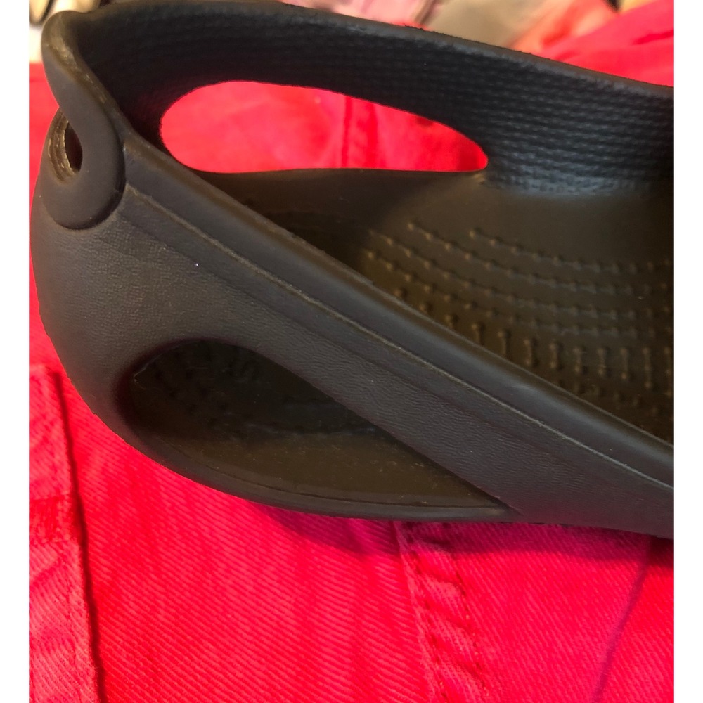 Crocs Kadee Work Flat Black Slip Resistant Comfort Ballet Shoes Womens 6 - Picture 3 of 8